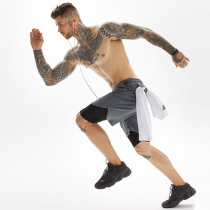 Novos <span class=keywords><strong>Shorts</strong></span> Masculinos Casuais de Verão para Fitness e Esportes, de Secagem Rápida, Camada Dupla, Anti-Transparência, Modelo Bermuda, Tendência - Product Image 3
