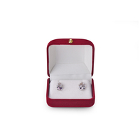 En gros Logo Personnalisé Anneau De Velours Bijoux Boîte D'emballage Cadeau