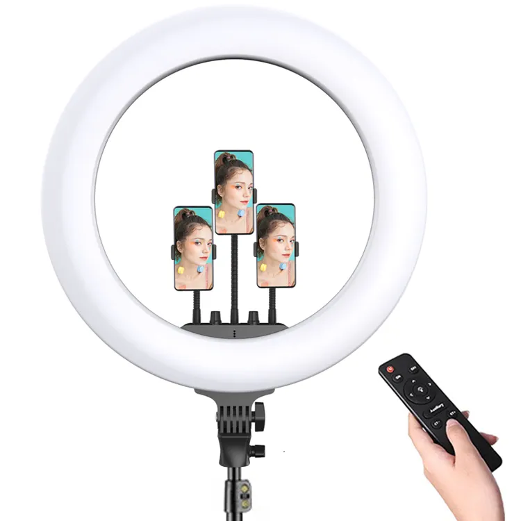 56CM High Quality LED Ring Light 22 inch with Tripod and Phone Holder for Video Photo Selfie Makeup Live Streaming