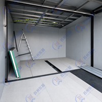 Garage préfabriqué en acier pour 2 voitures avec portes à enroulement, abri de rangement modulaire extérieur à vendre