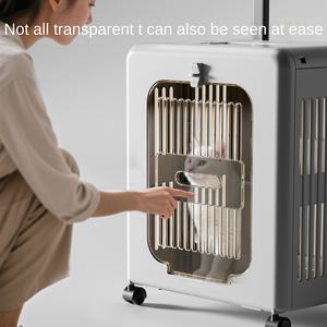 Atacado portátil respirável Air Case para gatos e cães dobrável <span class=keywords><strong>Pet</strong></span> <span class=keywords><strong>Trolley</strong></span> com material plástico para viagens e transporte de animais - Product Image 3