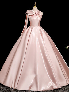 Nouvelle <span class=keywords><strong>Robe</strong></span> de Soirée de Mariage en Satin <span class=keywords><strong>Rose</strong></span> 2026, <span class=keywords><strong>Robe</strong></span> de Cérémonie <span class=keywords><strong>Adulte</strong></span> Élégante et Amincissante pour Banquet, avec Grand Pendentif - Product Image 6