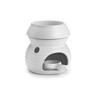 Mini chauffe-huile en céramique, brûleur de cire parfumée non électrique avec plateau amovible pour la décoration de chambre