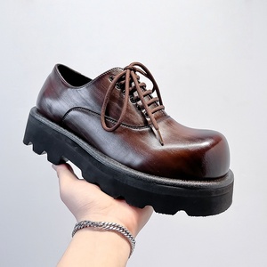 Nuevo Modelo 2025 Zapatos Elevadores de Otoño para Hombre, Negros con Cordones, de PU, Estilo Oxford, Tipo Sneaker de Vestir, con Aumento de Altura, Alta Calidad - Product Image 1