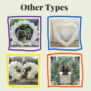 Mayorista en línea Telón de fondo de escenario al aire libre Flores artificiales Arco en forma de corazón para boda - Product Image 3