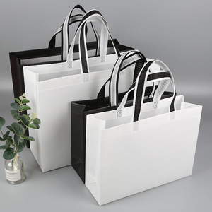 Sac en tissu personnalisé, sac fourre-tout non tissé, sacs de courses réutilisables avec logo - Product Image 3