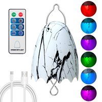 Motor para Molinillo de Viento Metálico con Control Remoto y Luces LED de 7 Colores, Alimentado por Energía Solar, Impermeable, Luz Nocturna Colgante 3D con Rotación Bidireccional