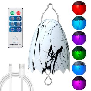 Motor with Remote & 7 Colors Light, Hanging 3D Wind Spinner Night Light Motor With Remote, Two-Way Rotation Motor - Product Image 4
