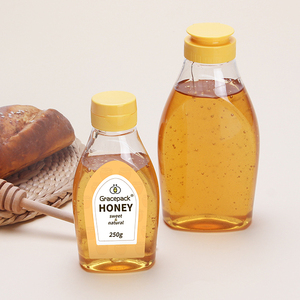 Rõ ràng nhựa mật ong chai, bơm lại cấp thực phẩm mật ong <span class=keywords><strong>container</strong></span>, bóp mật ong chai để lưu trữ và pha chế - Product Image 3
