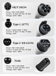 Câble de recharge Tesla EV personnalisable 7 kW, chargeurs EV NACS, câble à extrémité ouverte, <span class=keywords><strong>chargeur</strong></span> de <span class=keywords><strong>voiture</strong></span> <span class=keywords><strong>électrique</strong></span> portable compatible avec tous les NACS - Product Image 2