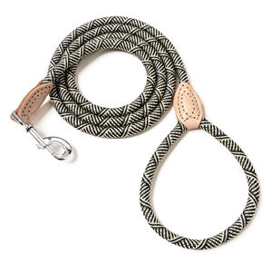 Tugas berat koneksi kulit asli tali panjat tali hewan peliharaan jalinan bulat tali penuntun anjing 12mm - Product Image 3