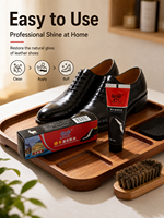 Cire de polissage Jin Yang Matte Bright Conversion pour sandales en cuir véritable vintage, améliore les surfaces ternes, nettoyage facile, en boîte