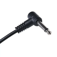 5M 1/4 pouces droit Angle droit 6.35mm guitare électrique Patch câble tressé basse clavier mélangeur pour haut-parleur pour Instruments