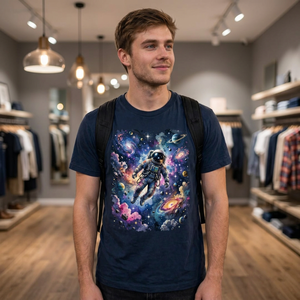 T-shirt décontracté à manches courtes et col rond pour homme, 100% coton, sans motif - Product Image 1