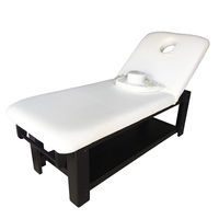 Lit de massage orthopédique en bois Woodenjoy, éponge haute densité, construction durable pour salon, utilisation en extérieur, design contemporain