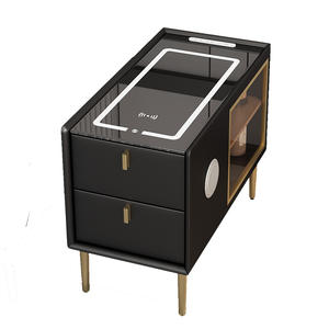 Soporte de noche inteligente, cajonera de almacenamiento con Bluetooth, altavoz, cargador inalámbrico, mesita de noche inteligente - Product Image 1