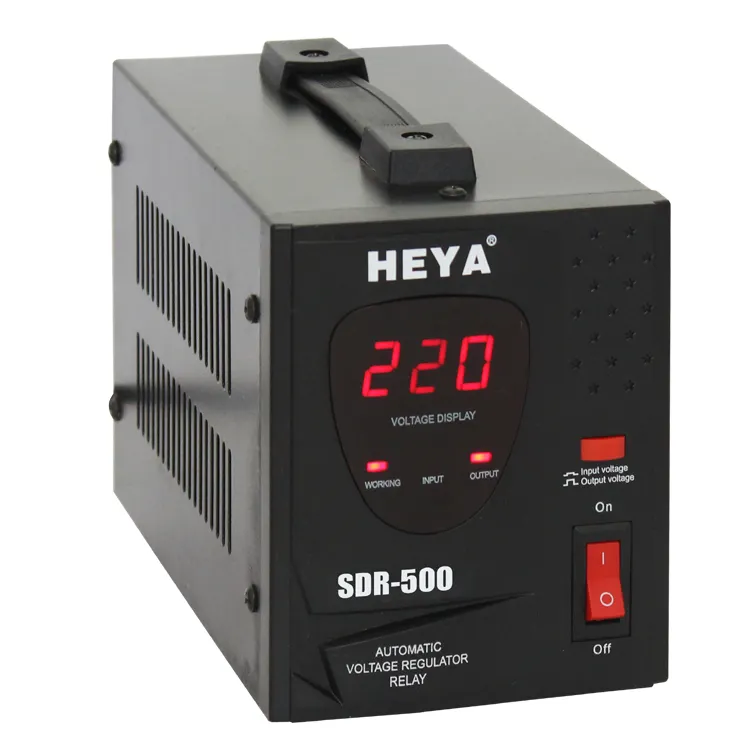 Penjualan terlaris pabrik 500VA tipe relai manajer daya fase tunggal Regulator tegangan otomatis 220V untuk SVC SDR menggunakan bersertifikat CE