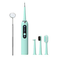 Kit d'outils de nettoyage dentaire électrique Appareil de soins bucco-dentaires pour l'élimination du tartre et de la plaque à usage domestique Kit d'outils en plastique