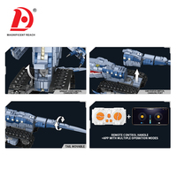 Set de Construcción de Dinosaurio Transformable RC, 847 Piezas, 2 en 1, Dinosaurio y Robot Tanque, STEM, Control Remoto por Aplicación, Ladrillos Programables