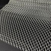 Rideau en maille métallique décoratif en aluminium pour façade de bâtiment, plafond de restaurant et cloisons intérieures