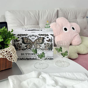 Copas de Vino Personalizadas a Mano, Copas de Cóctel Transparentes, Copa de Vino con <span class=keywords><strong>Mariposa</strong></span> 3D - Product Image 5