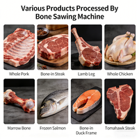 Machine automatique de découpe de viande et d'os en acier inoxydable |   Équipement de sciage des os pour la transformation de la viande de bœuf, de la viande de porc et des côtelettes d'agneau