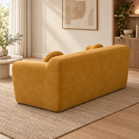 Canapé modulaire QINUO Orange 3 places, tissu texturé moderne, rembourré, écologique, pour salon, appartement, hôtel