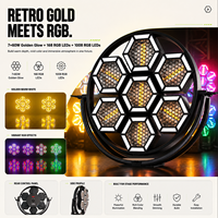 Projecteur DJ Sonore Actif 500W avec 7x60W LED Chaudes et Stroboscope RGB, Lampe à Effet DMX pour Bar et Célébrations d'Anniversaire