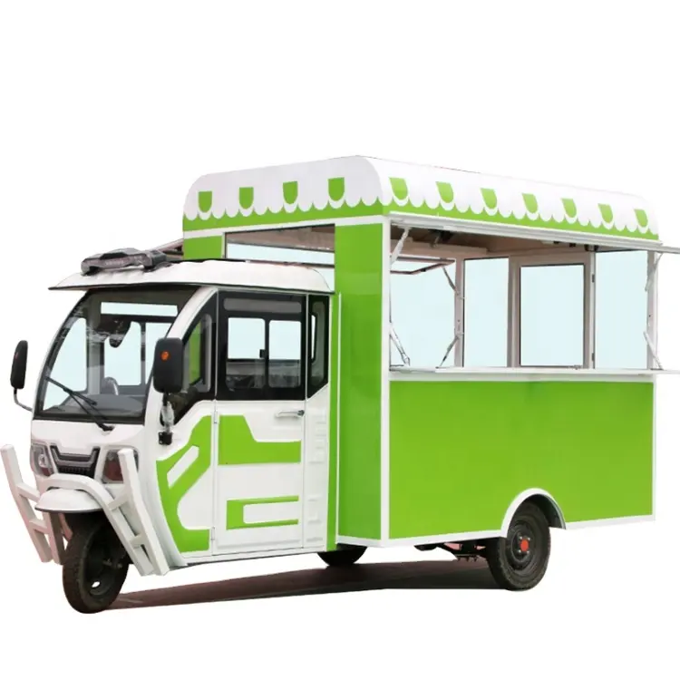 Caminhão de alimentos rápido multifuncional, caminhão de alimentos triciclo com baixo custo para pizza