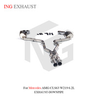 Catback de soupape d'échappement en acier inoxydable de haute qualité ING pour Mercedes AMG CLS63 W219 6.2L avec pièces de tuyau haute performance