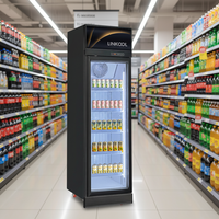 Congélateur commercial à vitrine ouverte avec éclairage LED pour aliments surgelés et crèmes glacées, idéal pour supermarchés