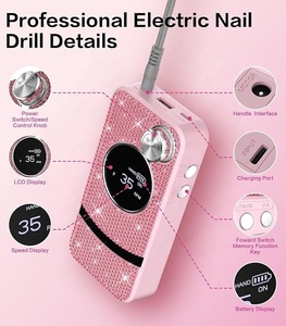 Taladro Eléctrico Profesional Inalámbrico para Uñas con 11 Brocas, 35000 RPM, Kit de Máquina para Uñas con Brillo DIY - Product Image 5