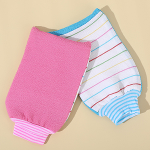 <span class=keywords><strong>Gants</strong></span> de bain de rayonne en fibre de viscose double face personnalisés pour enlever les peaux mortes. - Product Image 2