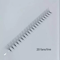 Extensions de cils ultra-rapides pré-faites, volume intense, en bouquets préformés, en vrac, 1000 plateaux mixtes, base fine, cils 10D 7D