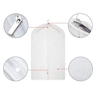 Housse de vêtement en polyester transparente personnalisée avec logo sur mesure, vente en gros, durable, écologique, haute qualité