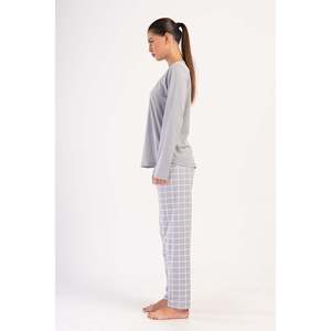 Women's Long Sleeve O-Neck Oval <b>Pyjamas</b> Set Custom Logo Breathable Spandex Robe Winter XS Size Elastic Waist <b>Onesie</b> - Product Image 3