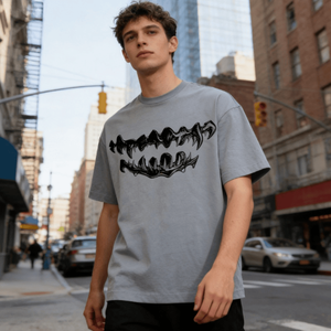 Camiseta Extra Grande Personalizada para Hombre, 100% Algodón, Bordada, de Punto, Manga Corta, Estilo Casual Urbano - Product Image 1