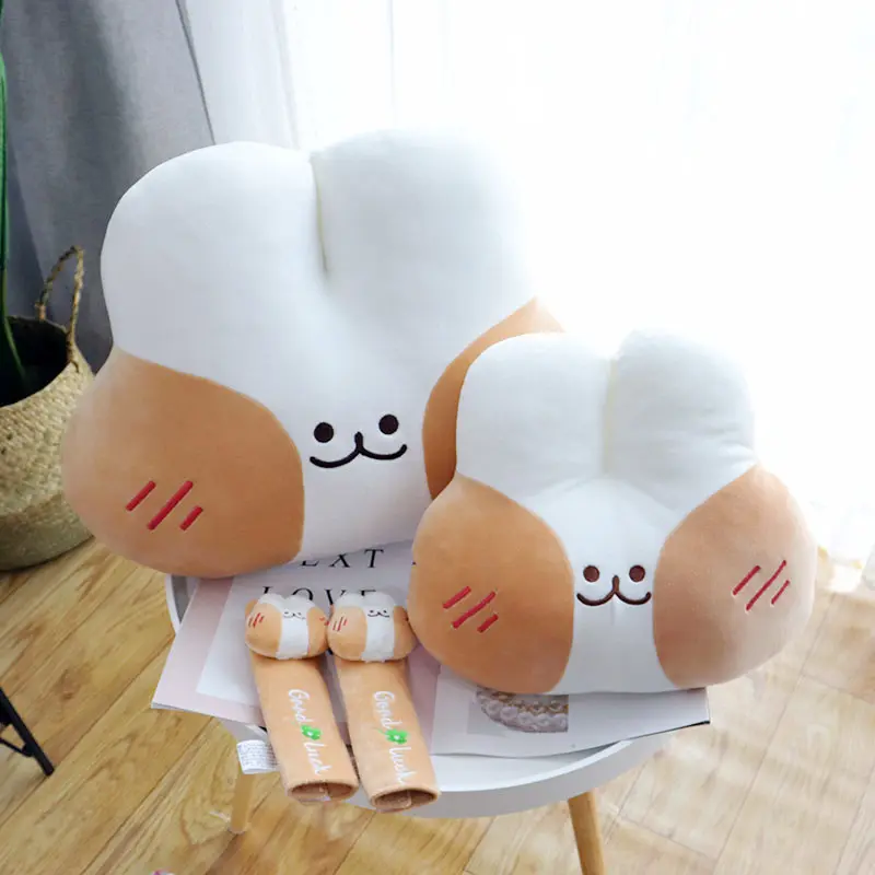 Korean Ugly Rabbit Big Face Rabbit Doll Cartoon Cushion Car Decoration Headrest Waist Shoulder Strap Plush Toy Throw Pillow