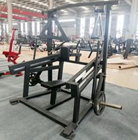 Machine à rames guidée par rail, à charge libre, avec support de poitrine, multi-prises, assise, réglable, pour entraînement dorsal, hydraulique, pour salle de sport commerciale