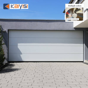 Portes <span class=keywords><strong>de</strong></span> <span class=keywords><strong>garage</strong></span> américaines en acier à panneaux plats 8*7 16*7 au design moderne, isolées pour villas - Product Image 3
