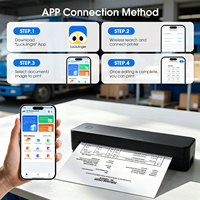 Imprimante thermique sans fil MT80 compatible avec iOS/Android/ordinateurs portables, impression sans encre, prend en charge les formats lettre/A4/A5, idéale pour le bureau à domicile