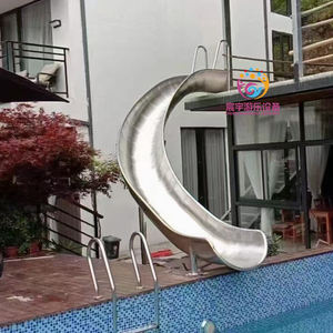 Tobogán abierto <span class=keywords><strong>curvo</strong></span> de acero inoxidable 304 para niños de jardín al aire libre de alta calidad para <span class=keywords><strong>piscina</strong></span> - Product Image 2