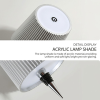 Lampe de table sans fil pour bouteilles de vin, idéale pour les bars, avec contrôle tactile de 3 couleurs et gradation progressive, lampe de nuit.