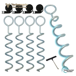 Estaca espiral de cabeza redonda, anclaje para tienda de campaña, atadura para perros, estaca a prueba de viento para trampolín, accesorios para camping al aire libre - Product Image 2