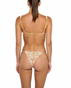 Pink Blossom Daisy <strong>Trim</strong> Top and String Bottom Sexy Hot Super <strong>Bikini</strong> 2025 - Product Image 5