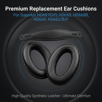 Kit de remplacement de coussinets d'écouteurs et de bandeau pour casques Superlux HD681B HD681F HD662, ensemble de pièces de réparation de coussinets supra-auriculaires