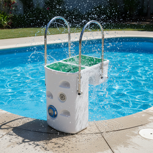 Équipement de <span class=keywords><strong>piscine</strong></span> au sol tout-en-un portable sans tuyau Conception suspendue au mur Équipement de <span class=keywords><strong>piscine</strong></span> au sol Filtre à montage mural Fabriqué en acrylique durable - Product Image 1