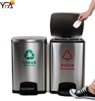 Poubelle à pédale 30L * 3 avec pédale Poubelle de recyclage domestique 60L /45L Système de poubelle à pédale d'intérieur Poubelles à fermeture souple pour la cuisine