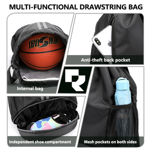 Biểu Tượng Tùy Chỉnh Bóng Rổ Dây Kéo Ba Lô Ướt Khô Tách Không Thấm Nước Đào Tạo Tổ chức Marathon Mở Loại Đóng Cửa Cho Nam Giới - Product Image 5