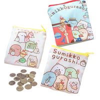 Pochette de rangement personnalisée en polyester à fermeture éclair, motif dessin animé, mini sac à monnaie et clés pour enfants, jolie bourse imprimée pour usage quotidien des enfants, cadeau de vacances